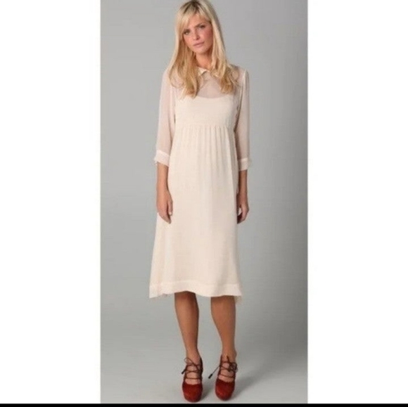 ELKIN Silk Romantic Pretty Feminine Blake Dress XS - Picture 2 of 8